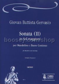 Sonata (II) in G Major for Mandolin & Continuo (score & parts)