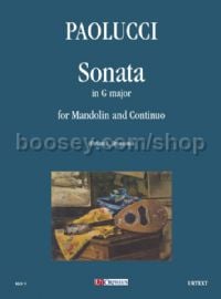 Sonata in G Major for Mandolin & Continuo (score & parts)