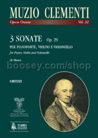 3 Sonatas Op. 29 for Piano (Harpsichord), Violin (Flute) & Cello (score & parts)
