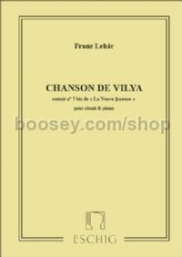 La Veuve joyeuse, No. 7b: Chanson de Vilya - soprano & piano