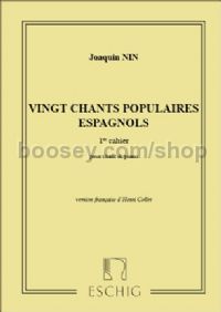 20 Chants populaires espagnols, Vol. 1 - voice & piano