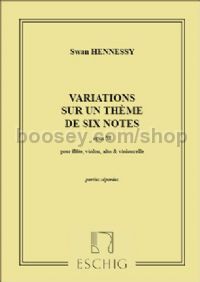 Variations sur un thème de six notes, Op. 58 (set of parts)