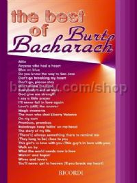 The Best Of Burt Bacharach (Piano Voice & Guitar)