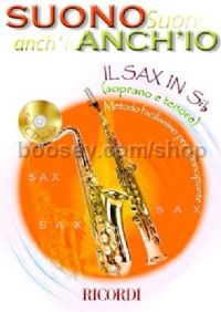 Suono Anch'Io: Il Sax In Si Bemolle (Soprano/Tenor Saxophone) (Book & CD)