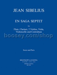En Saga SePartet Fl/Cl/2 Violin /Vla/Vlc/Db (Score & Parts)