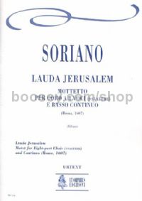 Lauda Jerusalem. Motet for 8-part Choir (SATB-SATB) & Continuo (score)