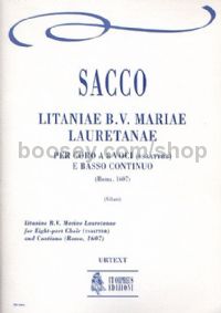 Litaniae B.V. Mariae Lauretanae for 8-part Choir (SATB-SATB) & Continuo (score)
