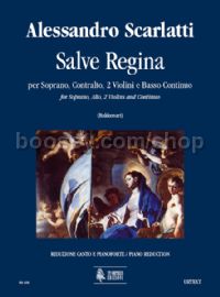 Salve Regina for Soprano, Alto, 2 Violins & Continuo (vocal score)