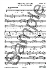 National Anthem with Leicester Fanfare (Score & Parts)