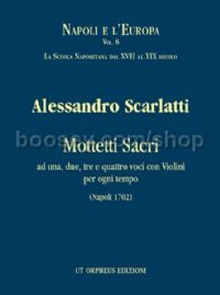 Mottetti Sacri ad una, due, tre e quattro voci con Violini per ogni tempo (score)