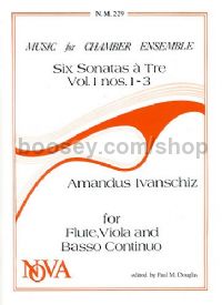 Six Sonatas vol.1 Nos 1-3 Flute/vla/pno 