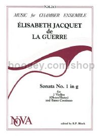 Sonata No1 G 2 violins & piano