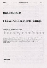 I Love All Beauteous Things (SATB)