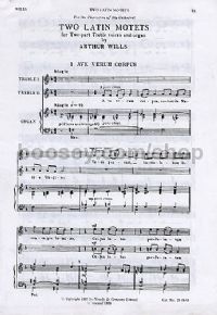 Two Latin Motets (SS & Organ)