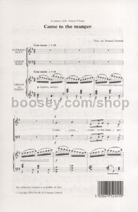 Come To The Manger (SATB & Piano/Organ)