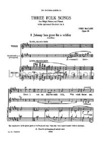 Three Folk Songs (High Voice, Piano & Optional Clarinet)