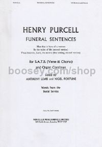 Funeral Sentences (SATB)
