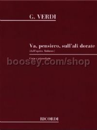Va Pensiero Sull'Ali Dorate from "Nabucco" (SATB & Piano)