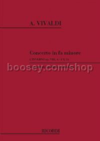 Concerto for Violin & Basso Continuo in F Minor, RV 297 (Flute & Piano)