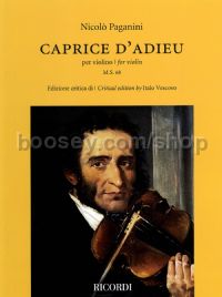 Caprice d'Adieu (Violin)