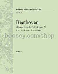 Piano Concerto No. 5 in Eb major, op. 73 - violin 1 part