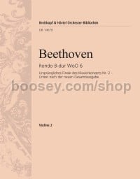 Rondo in Bb major WoO 6 für Klavier und Orchester - violin 2 part
