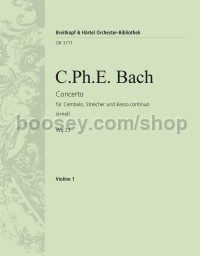 Harpsichord Concerto in D minor Wq 23 - violin 1 part