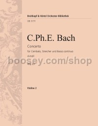 Harpsichord Concerto in D minor Wq 23 - violin 2 part