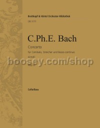 Harpsichord Concerto in D minor Wq 23 - cello/double bass part
