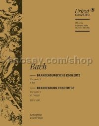Brandenburg Concerto No. 2 in F BWV1047 - double bass part