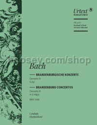 Brandenburg Concerto No. 3 in G BWV1048 - basso continuo (harpsichord) part