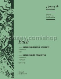 Brandenburg Concerto No. 4 in G BWV1049 - basso continuo (harpsichord) part