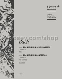 Brandenburg Concerto No. 6 in Bb BWV1051 - viola 1 part