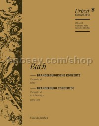 Brandenburg Concerto No. 6 in Bb BWV1051 - viola da gamba 1 part