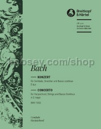 Harpsichord Concerto in E major BWV 1053 - harpsichord part