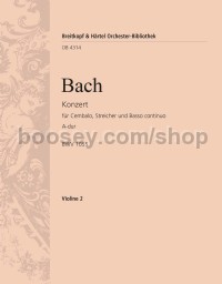 Harpsichord Concerto in A major BWV 1055 - violin 2 part