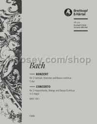 Harpsichord Concerto in C major BWV 1061 - viola part