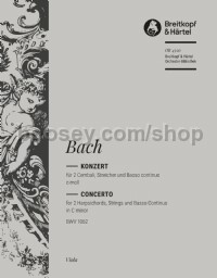 Harpsichord Concerto in C minor BWV 1062 - viola part