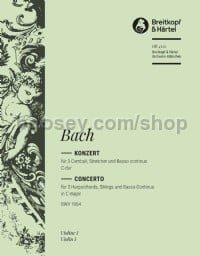 Harpsichord Concerto in C major BWV 1064 - violin 1 part