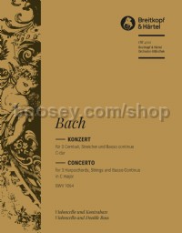 Harpsichord Concerto in C major BWV 1064 - cello/double bass part