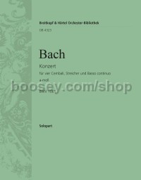 Harpsichord Concerto in A minor BWV 1065 - harpsichord 1 solo part