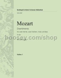 Divertimento in D major KV 334(320) - violin 1 part