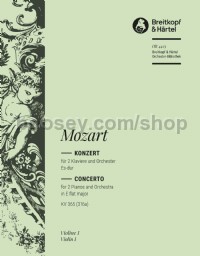 Piano Concerto No. 10 in Eb major KV365 - violin 1 part