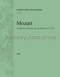 Vesperae solennes de confessore, K. 339 - basso continuo (organ) part