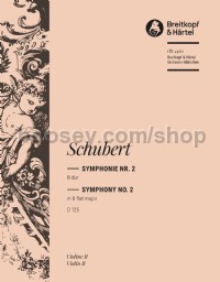 Symphony No. 2 in Bb major, D 125 - violin 2 part