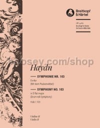 Symphony No. 103 in Eb major, Hob I:103, 'Drum-roll' - violin 2 part