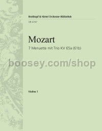 7 Menuets & Trios KV65a - violin 1 part