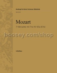 7 Menuets & Trios KV65a - cello/double bass part
