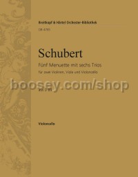 5 Menuette mit 6 Trios D 89 - cello part
