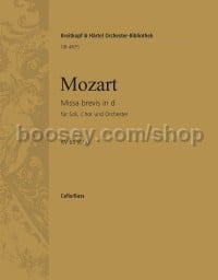 Missa brevis in D minor K. 65 (61a) - cello/double bass part